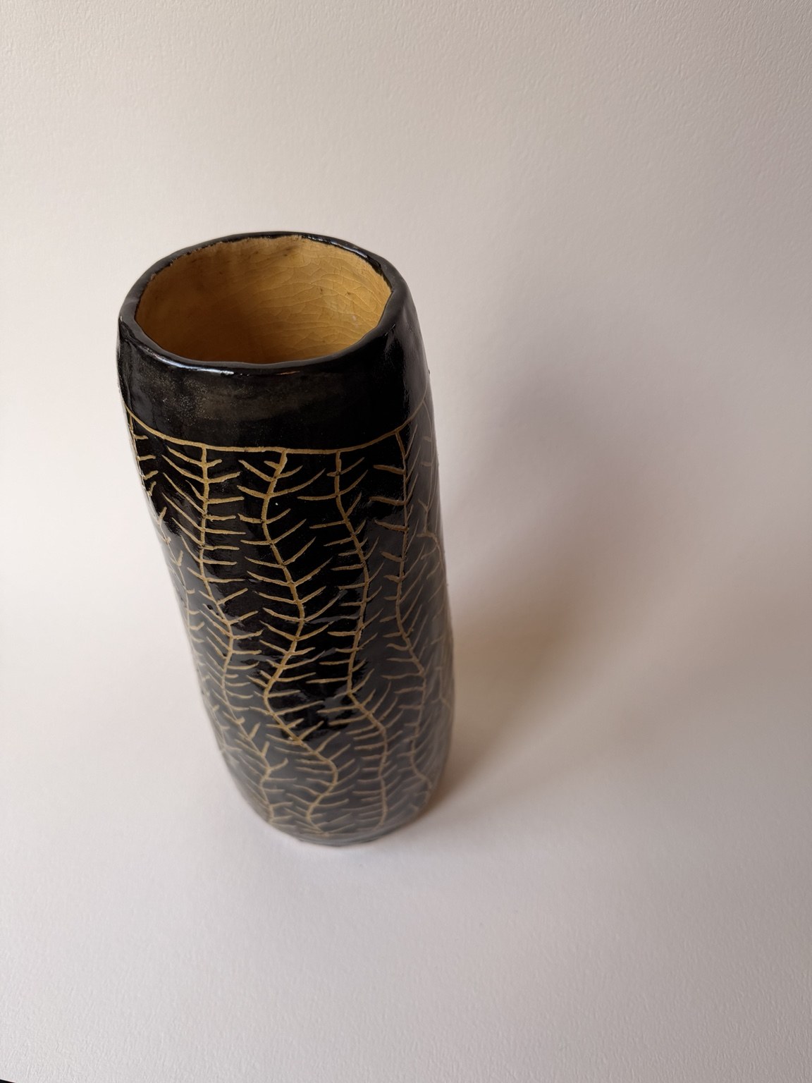 Black and Ochre Vase, view 2