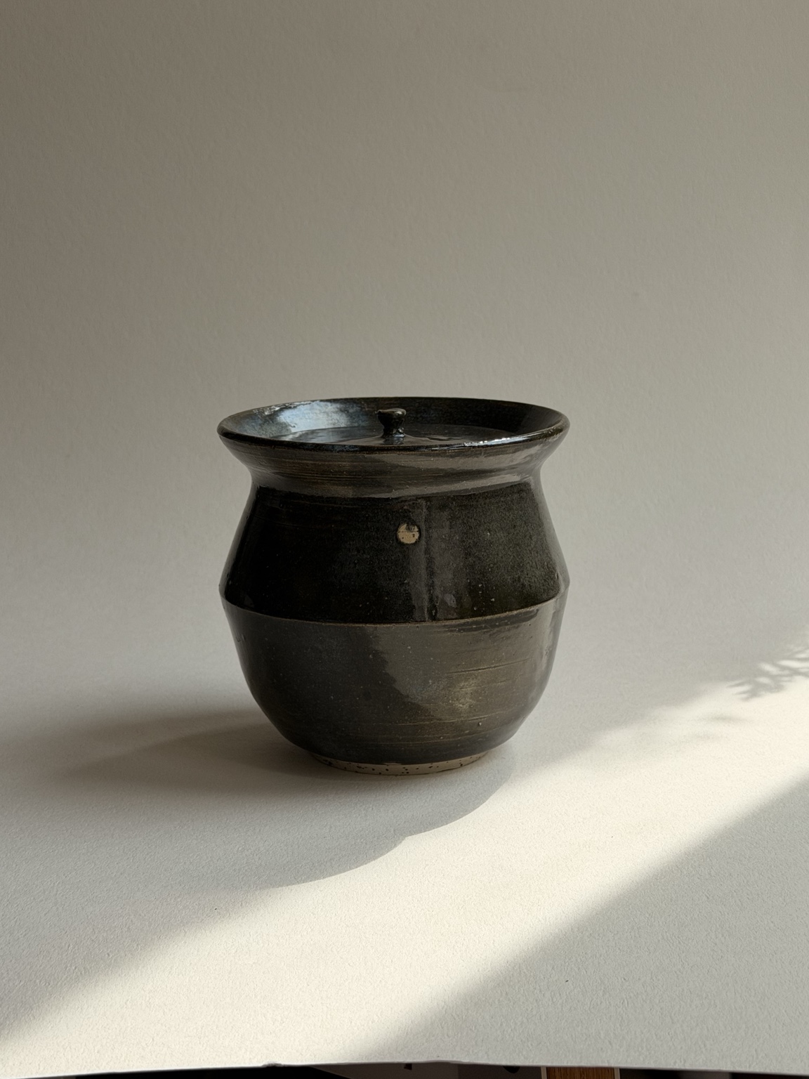 Black Lidded Jar