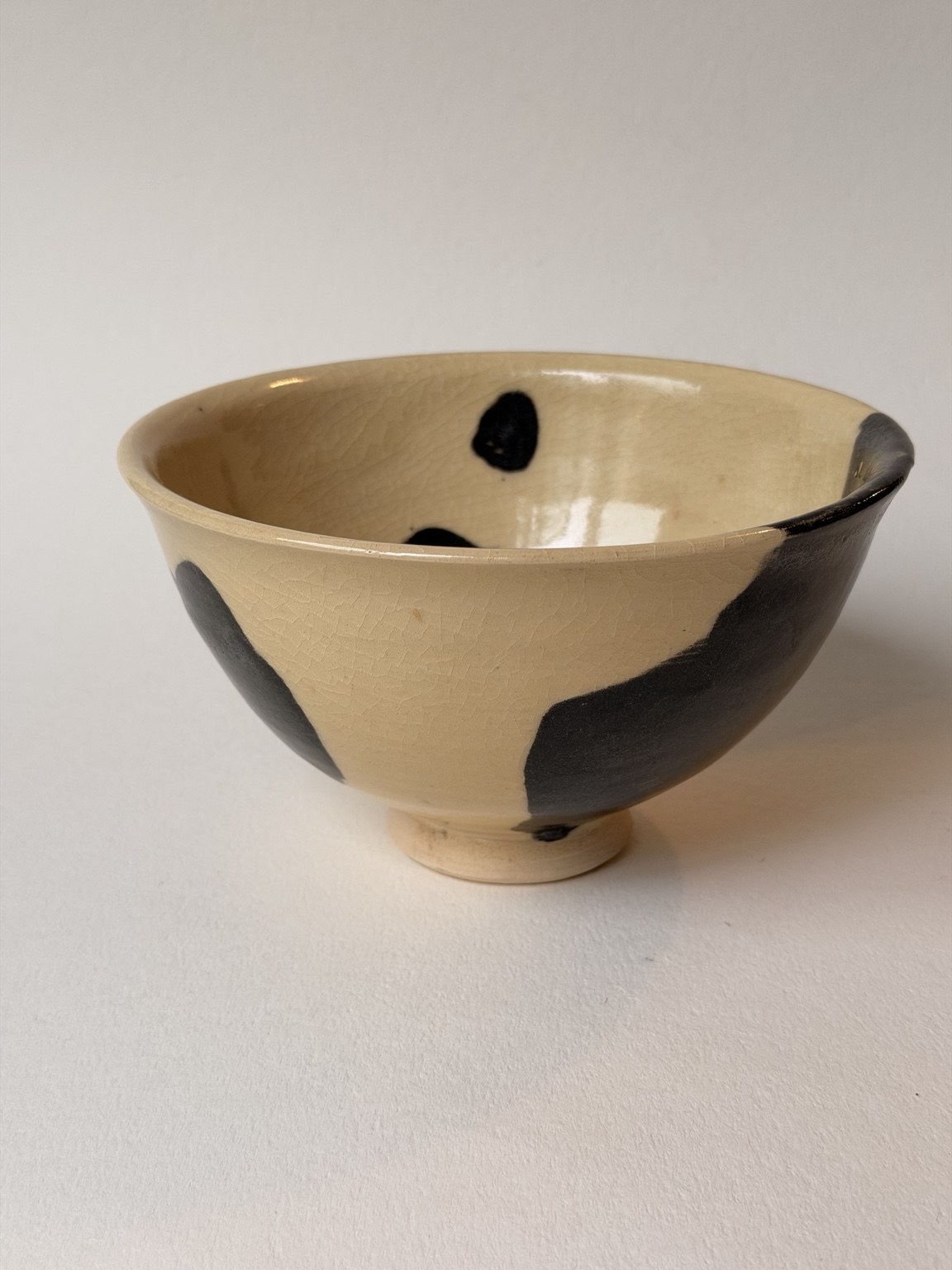 Cream and Black Bowl