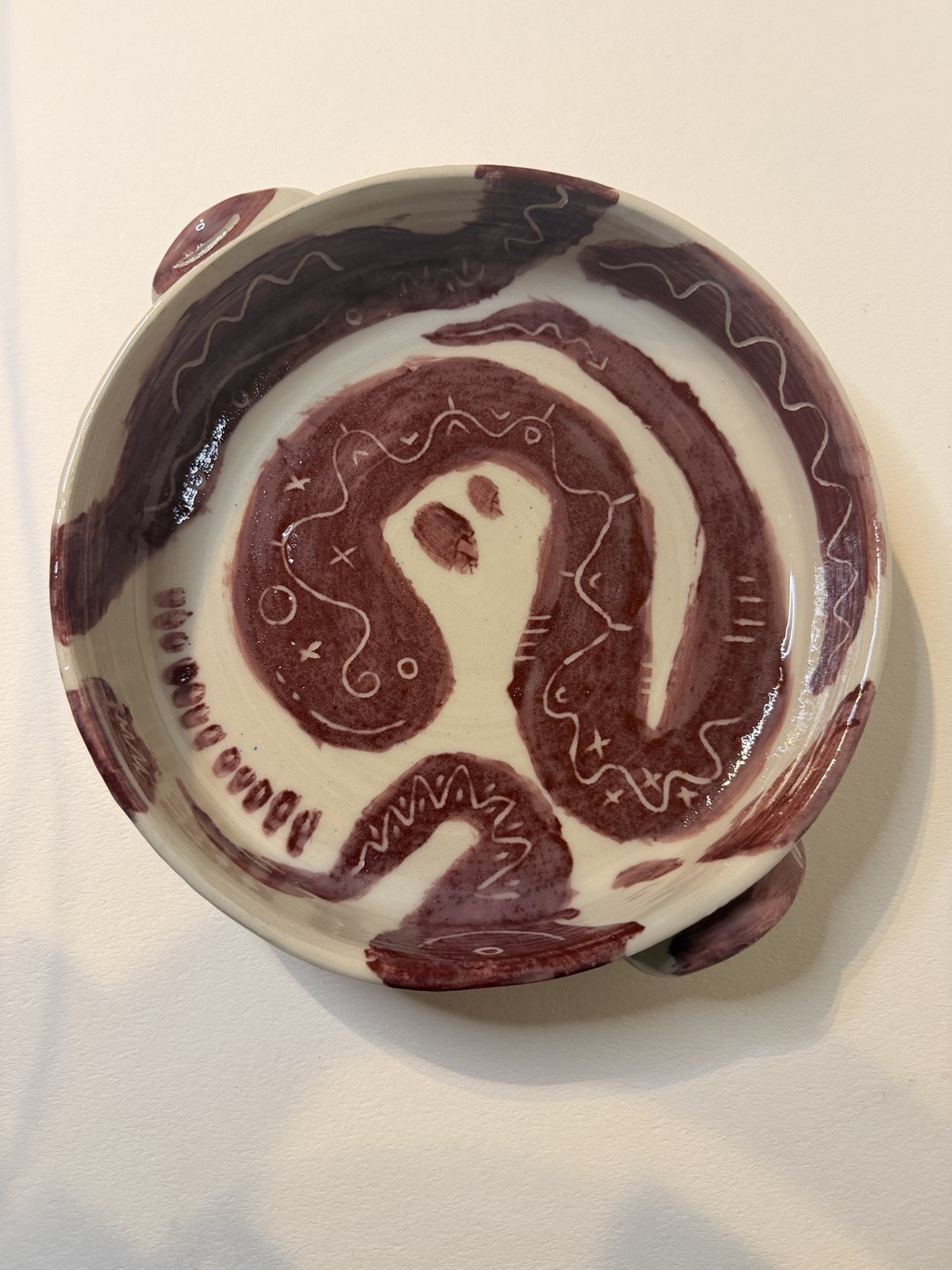 Curling Motif Dish, view 2