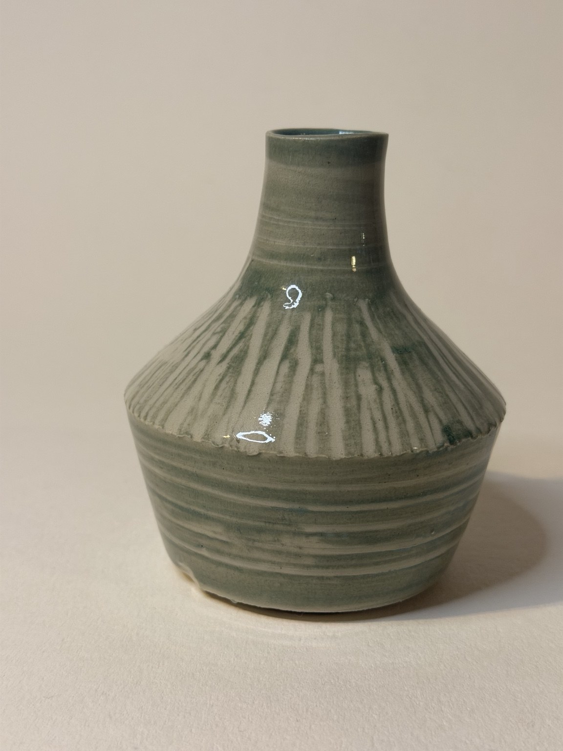 Green Necked Vase