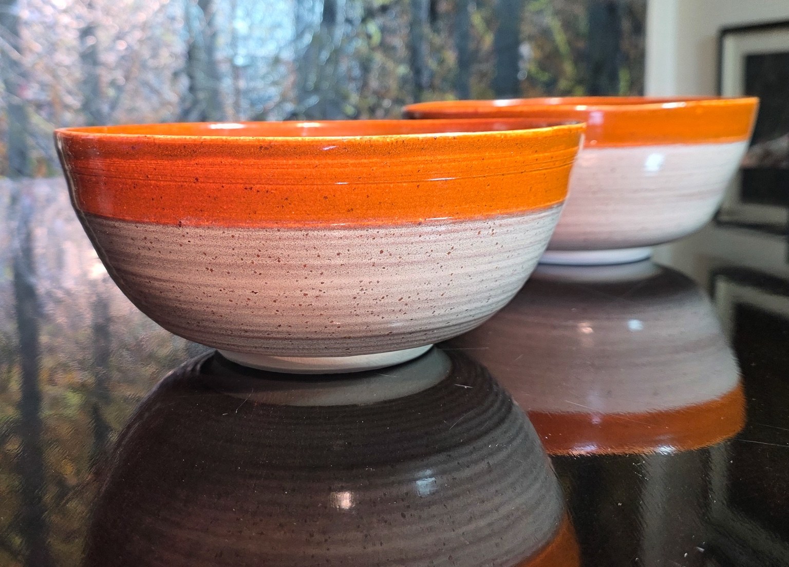 Orange Glazed Bowls