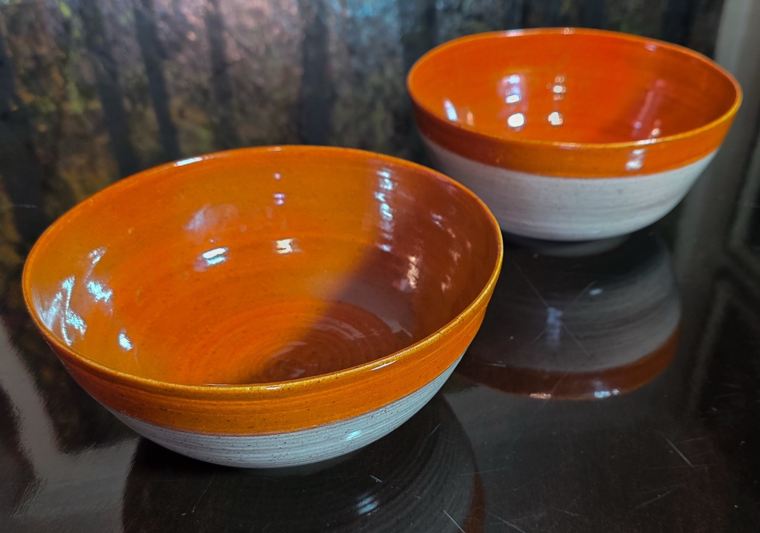 Orange Glazed Bowls, view 3