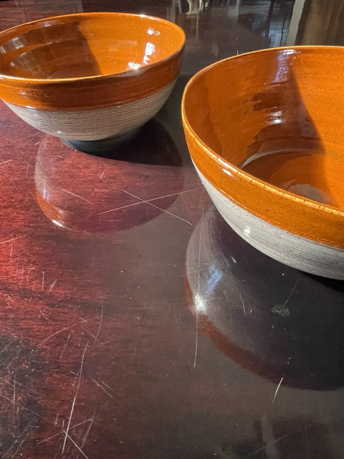 Orange Glazed Bowls, view 4