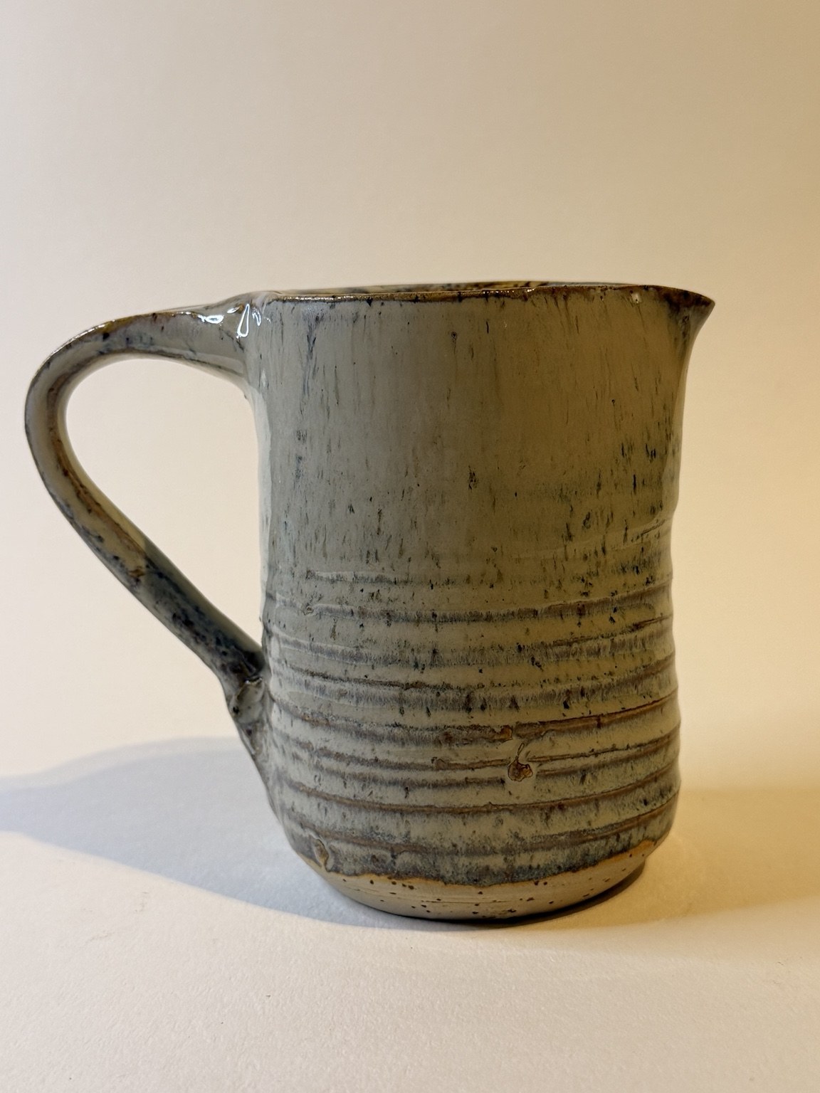 Pale Ribbed Jug