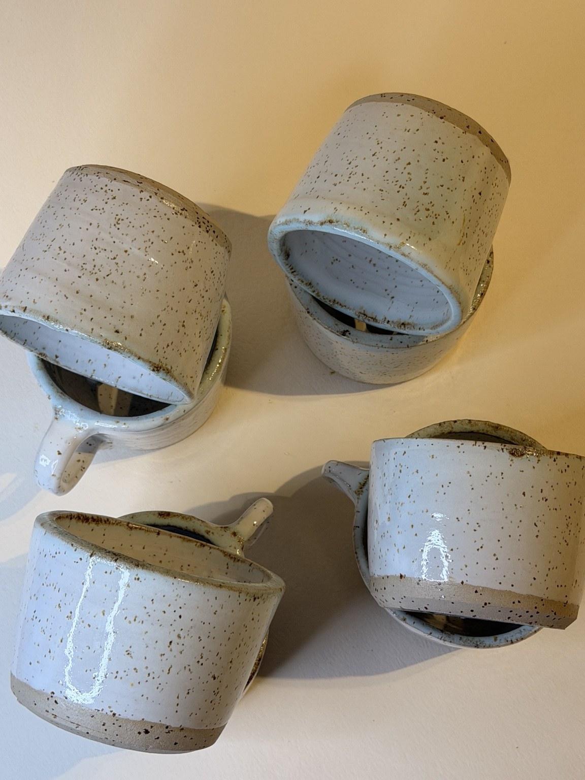 Speckled Cream Mugs, view 3