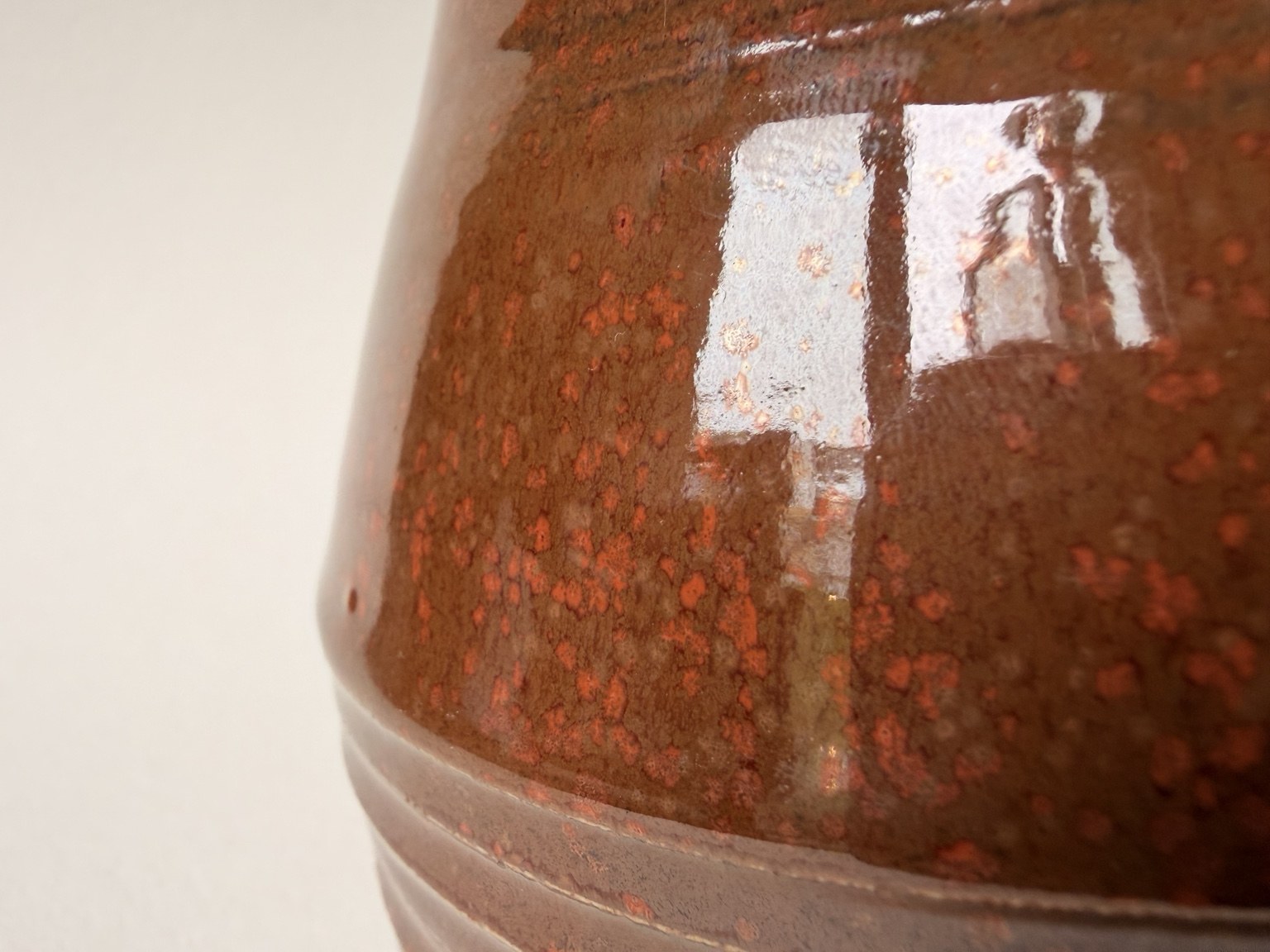Waisted Red Vase, view 2